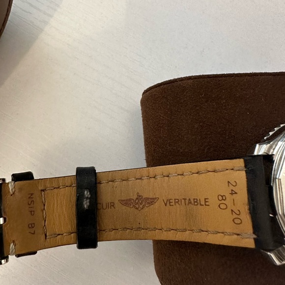 Breitling watch. With paper work and leather case - Picture 2 of 8